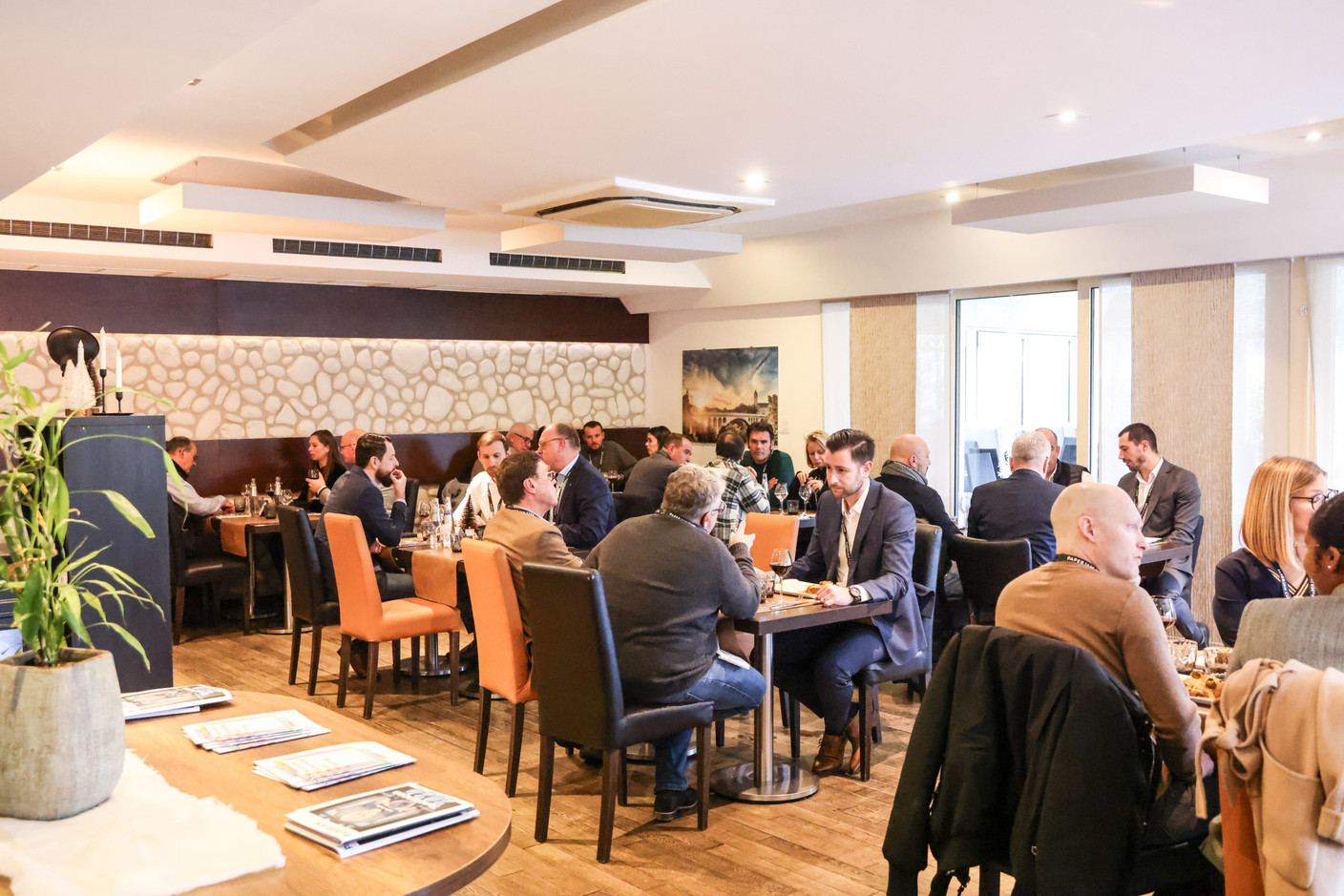The Paperjam+Delano Business Club held a carrousel lunch on Friday 1 December 2023 at the Bivius restaurant. Photo: Marie Russillo / Maison Moderne
