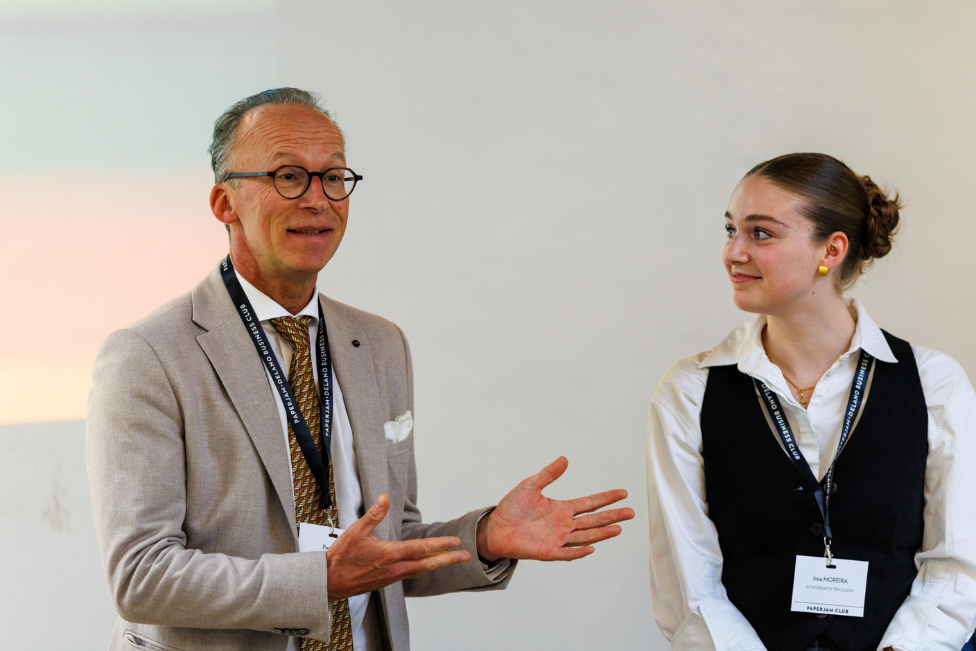 Paul Zens (Eurosolar) et Irina Moreira (Echternach Trifolion). (Photo: Studion Photography)