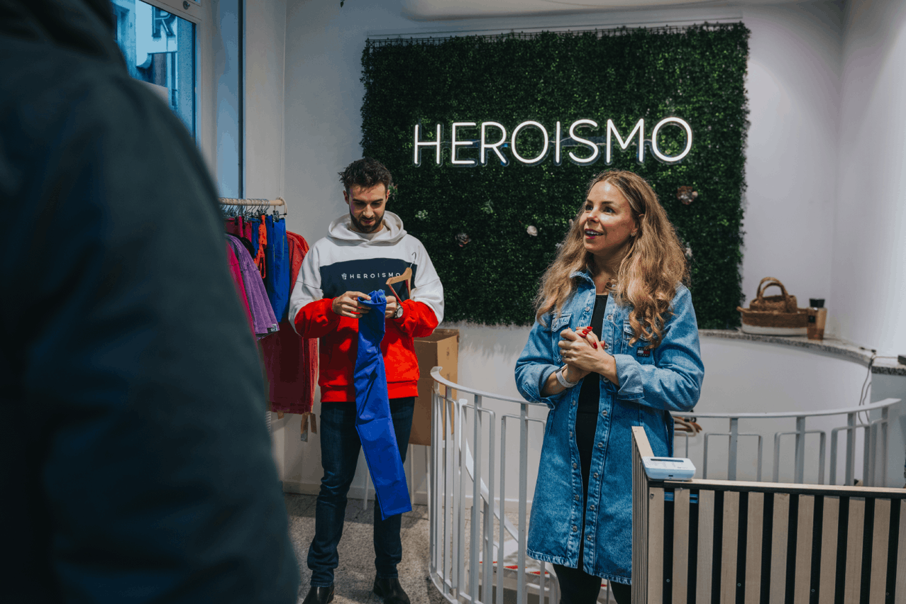 Rue des Capucins, l’enseigne Heroismo propose du sportswear sous la forme d’un magasin éphémère. (Photo: Ville de Luxembourg)