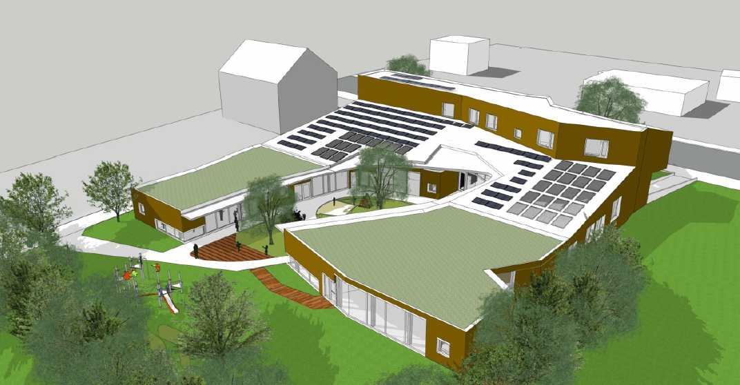The future Cents daycare centre will face away from the busy street. Illustration: Besch da Costa Architects
