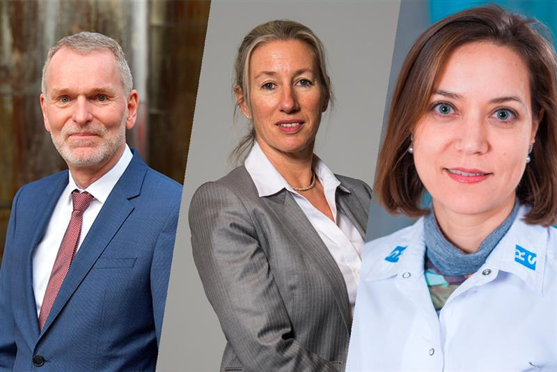 Etienne Jacqué, Véronique Hoffeld and Ana Sanchez-Guevara Sanchez are the new board chairs, respectively, of the Luxembourg Institute of Science and Technology (List), the Luxembourg Institute of Socio-Economic Research (Liser) and the Luxembourg Institute of Health (LIH). Photos: List, Maison Moderne archives, Hôpitaux Schuman; Montage: Maison Moderne