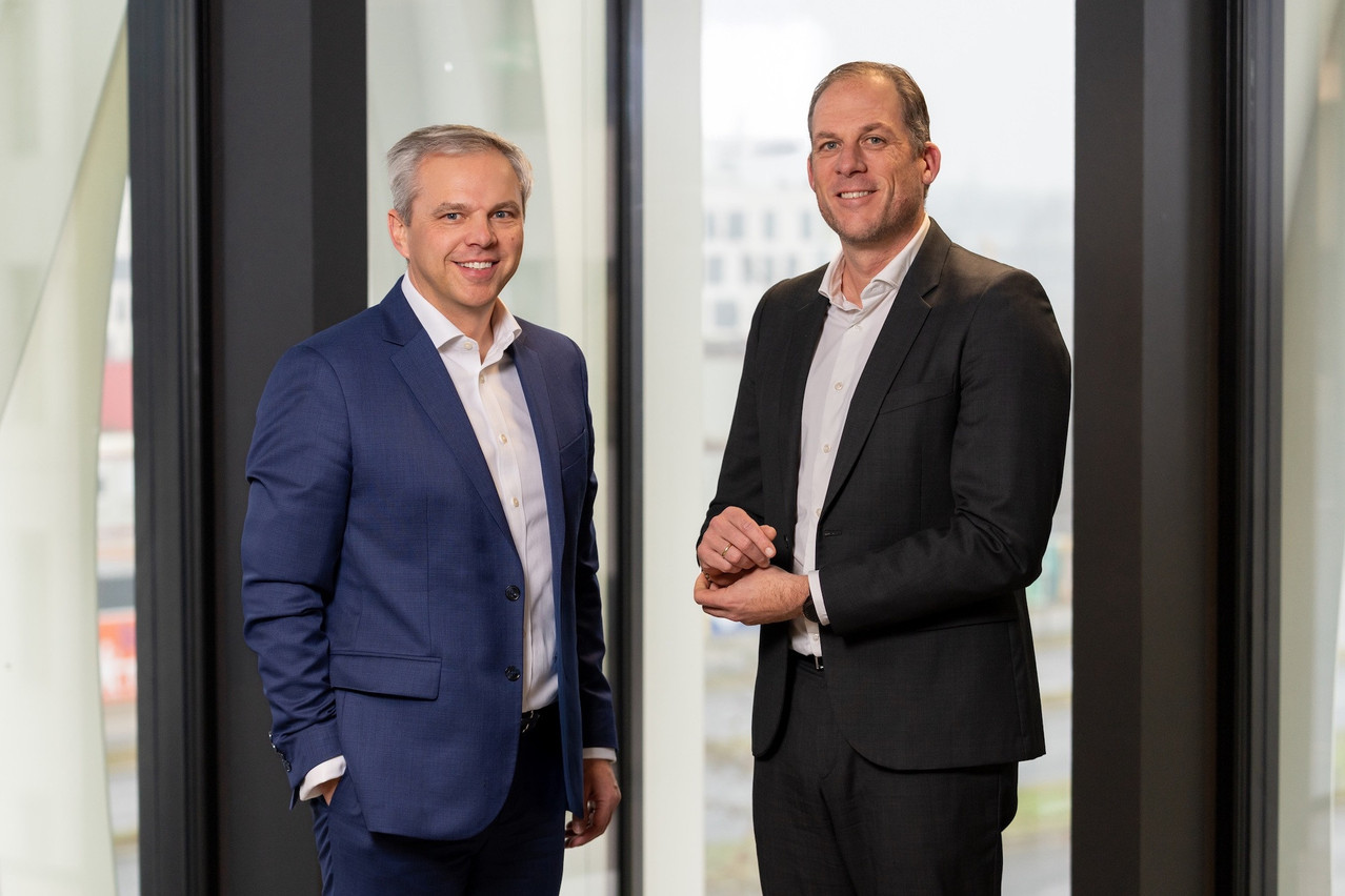 Lee Marshall, newly named managing director of JTC Luxembourg, and Joost Mees, JTC Group’s managing director and head of Luxembourg. Photo: JTC PLC