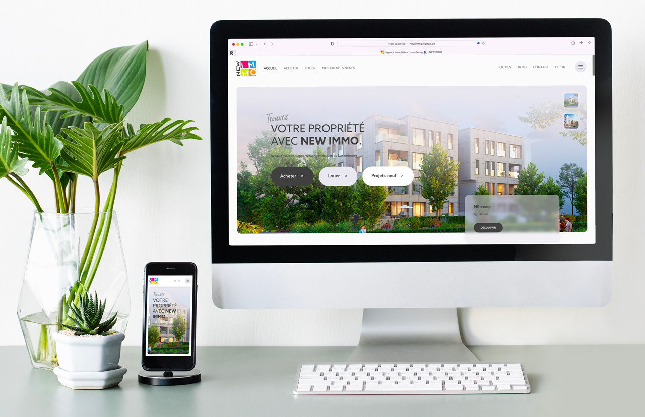 New Immo dispose désormais de son nouveau site internet. (Photo: Rawpixel Ltd. + New Immo)