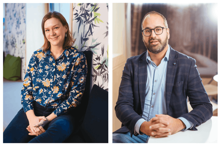 Lynn Lecorsais (left) and Marco Da Chao (right). Photo: Edouard Olszewski - art-eo.com