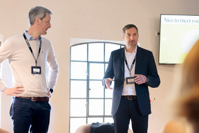 Mathieu Gillet (TrendAI) and Harald Müller (Curentis Luxembourg). Photo: Julian Pierrot/Paperjam