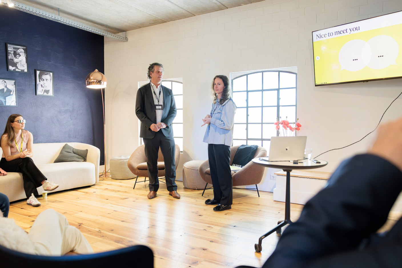 Joep Van Amelsfort (CaseWare) and Jasna Ofak (Swisscanto Asset Management International). Photo: Julian Pierrot/Paperjam