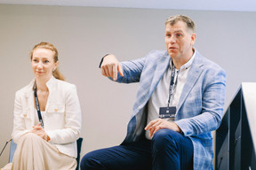 Ekaterina Zaychenkova and Eric Lox (Pluton Technologies). Photo: Julian Pierrot/Paperjam
