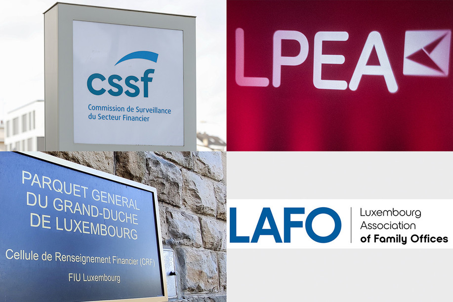 The CSSF, Luxembourg’s financial regulator, the CRF, Luxembourg’s financial intelligence unit, the Luxembourg Private Equity & Venture Capital Association (LPEA) and the Luxembourg Association of Family Offices (Lafo) were amongst the signatories of the new partnership. Photos: Left to right, top to bottom: Romain Gamba/Maison Moderne; Mike Zenari; Christophe Lemaire/Maison Moderne; Lafo website.