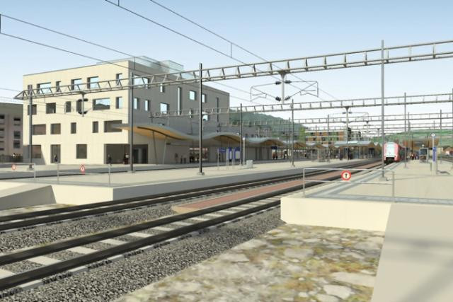 La gare ferroviaire d'Ettelbruck sera entièrement reconstruite, de même que ses cinq quais. (Photo: illustration MDDI)