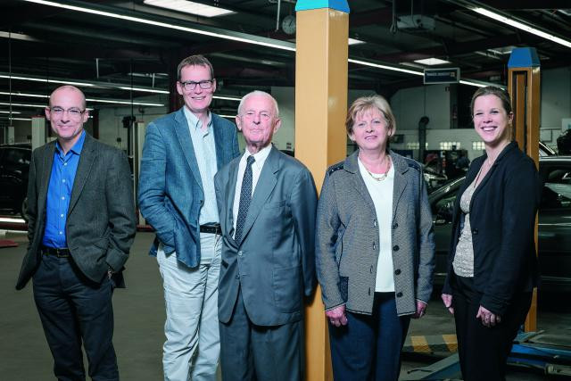 2015- Les associés actuels du Groupe Rodenbourg (de g. à dr.): Frank, Pierre, François, Jacqueline et Anne Rodenbourg (absent: Jacques Rodenbourg) (Photos: Rodenbourg)