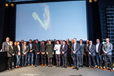 Parmi les 12 finalistes retenus, c'est finalement la société Annen qui a été récompensée, pour son système en bois de construction sans vis ni clou et réutilisable sur différentes constructions. (Photo: Chambre des Métiers)