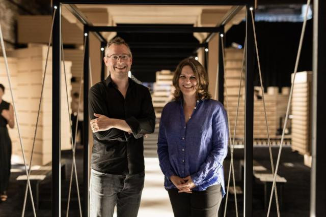 Florian Hertweck et Andrea Rumpf tirent un bilan très positif de l’exposition «The Architecture of the Common Ground». (Photo: LUCA Luxembourg Center for Architecture / Alberto Sinigaglia - OpFot)