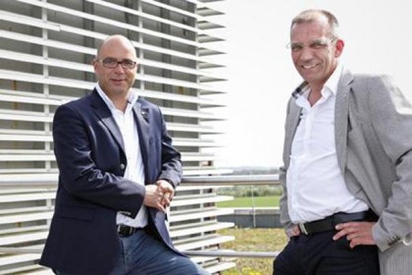 Romain Poulles et Roland Streber (PROnewtech) (Photo: Olivier Minaire)