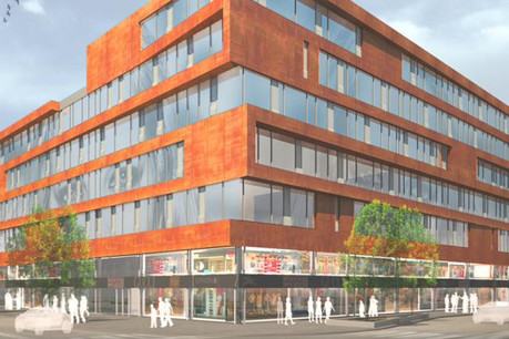 L’immeuble Rouden Eck fait partie des 13 chantiers en cours sur le site de Belval. (Photo: Agora)