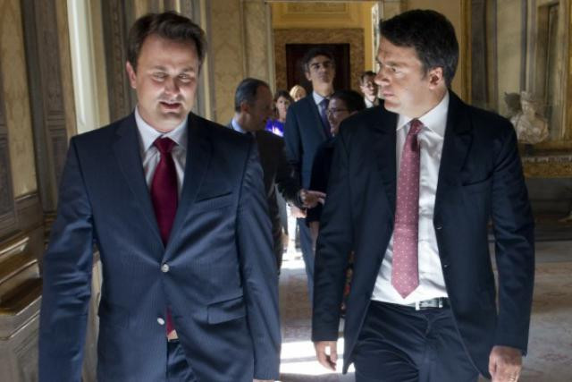 Xavier Bettel et Matteo Renzi, les deux chefs de gouvernement se sont rencontrés à Rome ce jeudi. (Photo: Tiberio Barchielli-Filippo Attili)