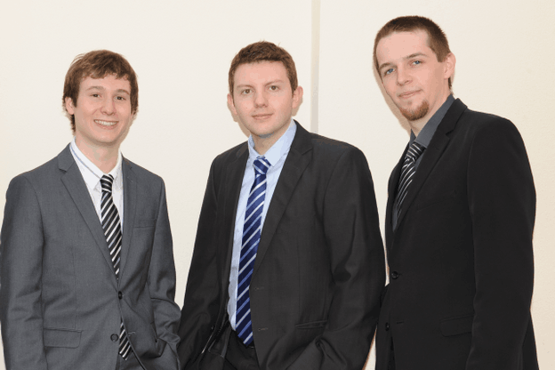 Les trois fondateurs de la start-up: Sylvain Forté (CEO), Pierre Rinaldi (CCO) et Florian Aubry (CTO). (Photo: Sesamm)