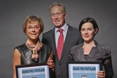 Anne Jacquemart, Paul de Cooman et Aurélie Degroote (Axa) (Photo: Etienne Delorme)