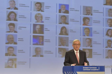 Jean-Claude Juncker a présenté son collège de commissaires ce mercredi midi. (Photo: Commission Européenne)