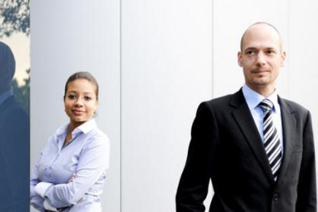 Sébastien Pineau, avec Cindy Guerlain (CRP Henri Tudor) (Photo : David Laurent/Wide)