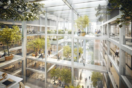 L’immeuble de Foster + Partners à Belval joue avec la transparence. (Illustration: Foster + Partners)