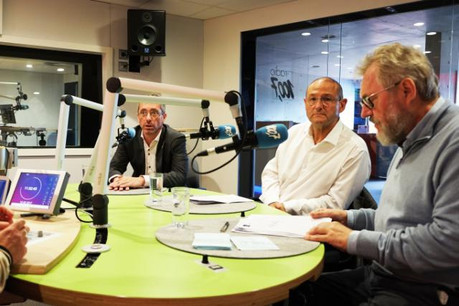 Frank Engel, Victor Weitzel et Jean-Claude Reding étaient ce week-end les invités de 100,7, dans Riicht eraus. (Photo: 100