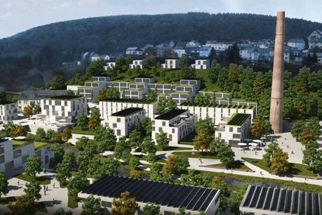 Le Fonds du logement sera chargé de réhabiliter les anciennes friches industrielles à l’horizon 2030 à Wiltz. (Illustration: hsa architectes/Wiltz)