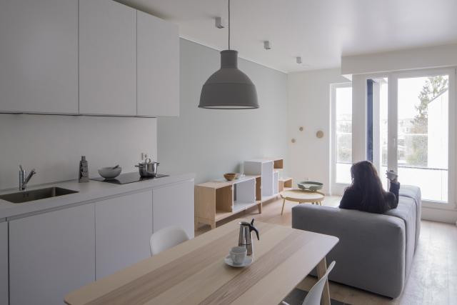 Dans le quartier du Limpertsberg à Luxembourg-ville, cet appartement a été aménagé par EL’LE en vue d’un investissement locatif. (Photos: Éric Chenal)