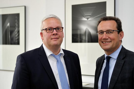 Jean-Guy Roche (RGroupe) et Pierre Focant (Systemat). (Photo: Dominique Gaul)