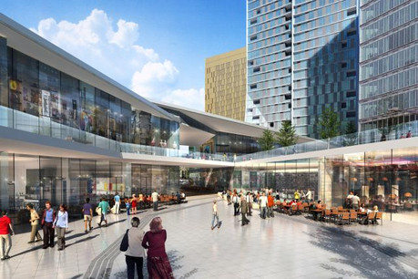 Infinity se veut être un îlot alliant résidentiel, bureaux et commerces. (Photo: Immobel)