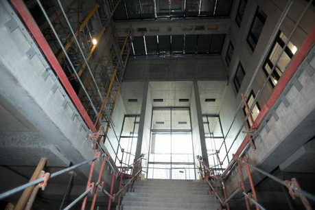Deux grands assureurs liégeois, Ethias et Integrale, se sont en effet associés pour acheter le bâtiment en construction. (Photo: Nader Ghavami)