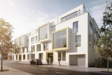 Les appartements disposent d’une partie salon avec une importante hauteur libre sous plafond et de grandes baies vitrées pour une vue panoramique. (Illustration: Dagli+ atelier d'architecture)