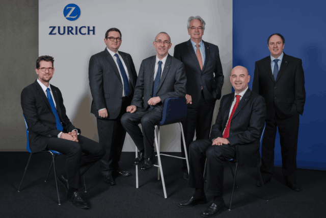 Le conseil d’administration de Zurich Eurolife: Philipp Resch (secrétaire), Xavier Nevez, Ian Veitch, Jean-Michel Loehr, Éric Müller-Borle et Clive Baker. (Photo: Zurich Eurolife)