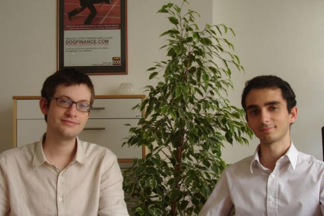 Sébastien Guichard (à droite, avec Alexandre Branche) : « Nous voulons poursuivre le développement international » (Photo: Dogfinance)