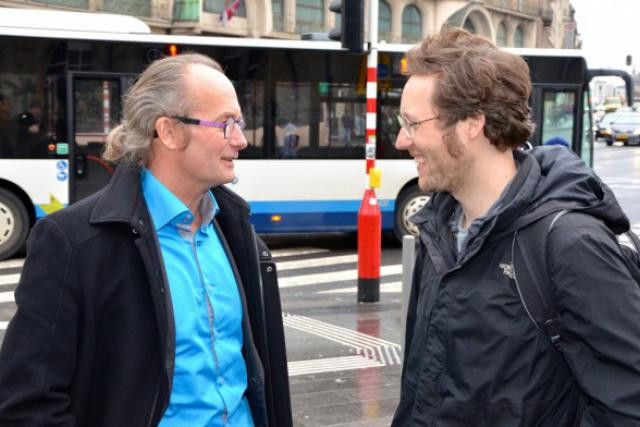 Jan Philipp Albrecht (à droite, avec Claude Turmes): «Les amendes doivent être de véritables sanctions». (Photo: Dei Greng)