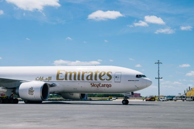Emirates SkyCargo atterrira une fois par semaine au Findel, tous les lundis, dans une première étape, en application de l’accord stratégique signé avec Cargolux. (Photo: Sébastien Goossens)