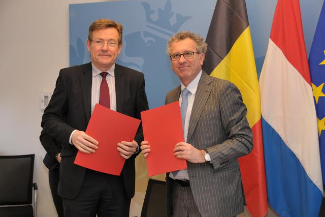 Les ministres des Finances belge et luxembourgeois s’étaient rencontrés le 16 mars dernier à Luxembourg pour une réunion de travail. (Photo: ministère des Finances)