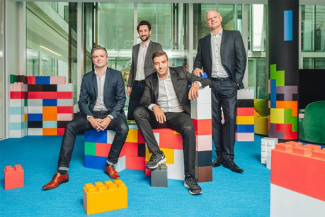 De gauche à droite: Marton Fulop (COO de Docler Holding), Kamel Amroune (CEO de Farvest), Fabien Amoretti (fondateur de Farvest) et Karoly Papp (CEO de Docler Holding). (Photo: DR)
