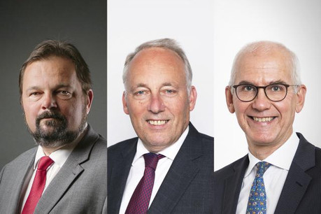 Charles Muller, avocat et directeur indépendant, Jacques Elvinger, d’Elvinger Hoss Prussen et Marc-André Bechet, Directeur Legal & Tax pour l’Alfi. (Photo: Maison Moderne)