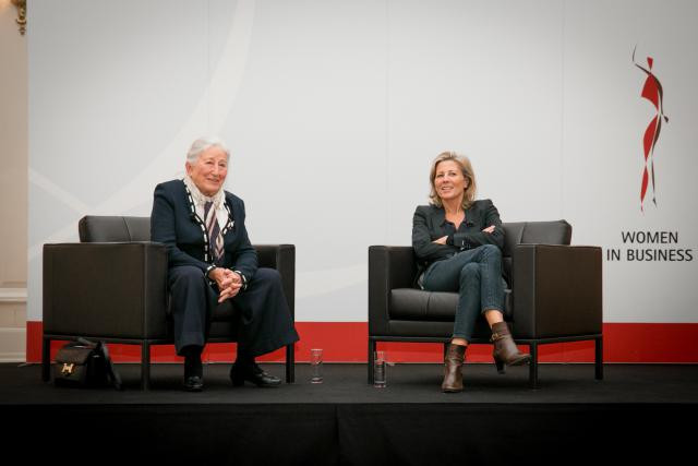 Gilberte Beaux et Claire Chazal partagent un regard optimiste sur l'évolution de la condition féminine. (Photo: Benjamin Champenois)