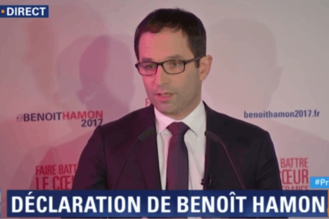 Benoît Hamon (50 ans en juin prochain) a fait une percée surprise dans la campagne de la primaire à gauche en France. (Photo: capture d'écran)