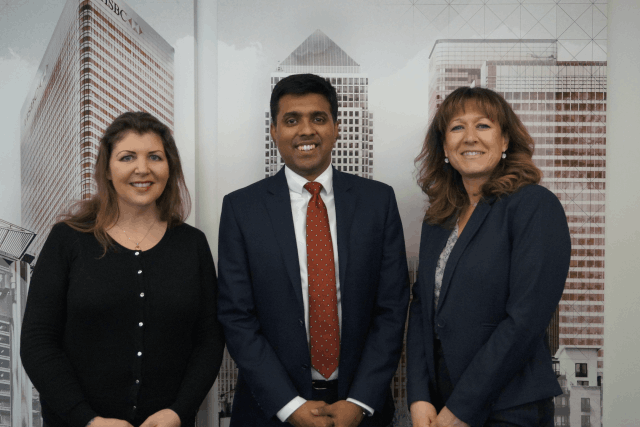 Autumn Le Lievre, Shyam Sanker et Carine El Nouchi. (Photo: HSBC Luxembourg)
