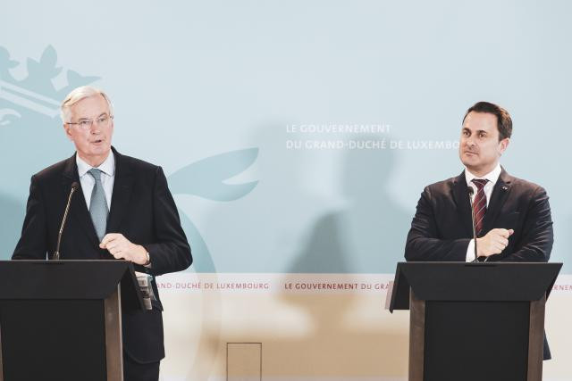 Michel Barnier et Xavier Bettel l’ont répété: l’accord de Brexit est le meilleur possible. (Photo: Jan Hanrion / Maison Moderne)