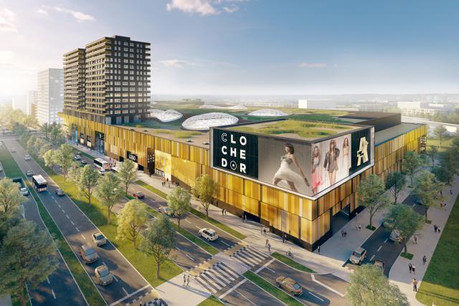 Le centre commercial de la Cloche d’Or est un des projets phares de Ceetrus. (Illustation : Fabeck Architectes)