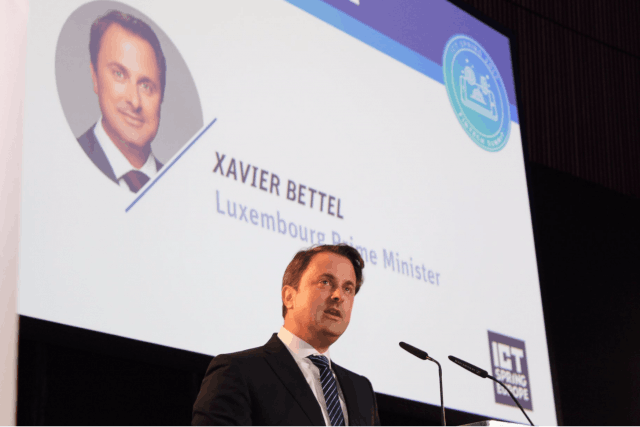 Xavier Bettel l’a toujours dit: «Nous ne voulons pas seulement regarder le progrès technologique, mais en être acteurs». (Photo: Twitter / Xavier Bettel)