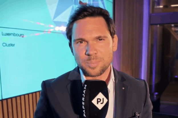 Sébastien Hasenack, l’un des cofondateurs d’Investify, s’est prêté au jeu de la présentation en 30 secondes lors de la première édition des Fintech Awards Luxembourg en 2016. (Photo: Maison moderne / archives)