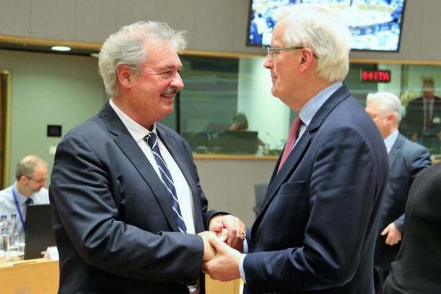 Jean Asselborn avec le négociateur en chef de l’UE, Michel Barnier, en mars dernier.  (Photo: MAEE)
