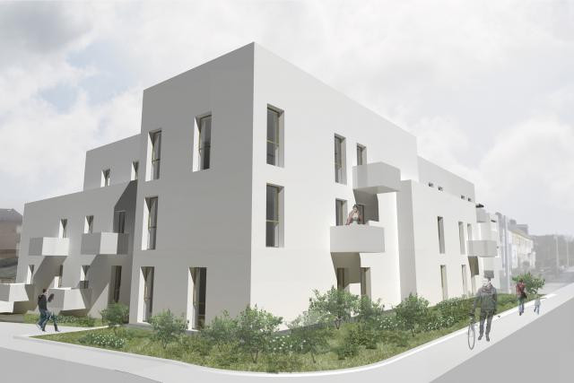 La future résidence sera construite en ville, à Beggen, sur un terrain de la Ville avec un bail emphytéotique.  (Photo et documents: Arend & Thill Architecture)