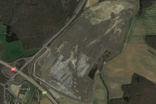 L’usine Knauf Insulation est en train de s’installer sur 15 des 130 hectares de la mégazone d’Illange-Bertrange. (Photo: Capture d'écran / Google Earth)
