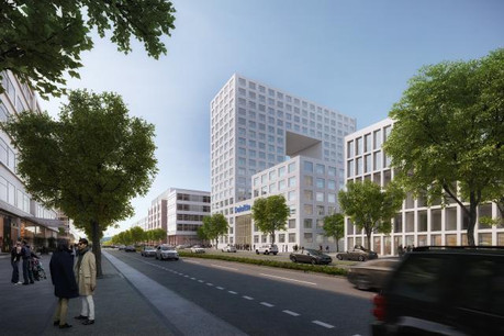 L'immeuble de Deloitte tel qu'il se présentera en 2018. (Photo: Grossfeld PAP/Paul Bretz Architecte)