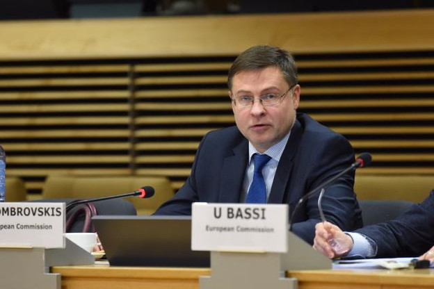 Valdis Dombrovskis limite son ouverture dans le temps, mais sait que les chambres de compensation sont essentielles à l’industrie financière européenne. (Photo: Commission européenne/Services audiovisuels)